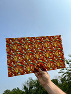 PatternPly® Transparent Wood Grains Stained Glass sheet showing the pattern