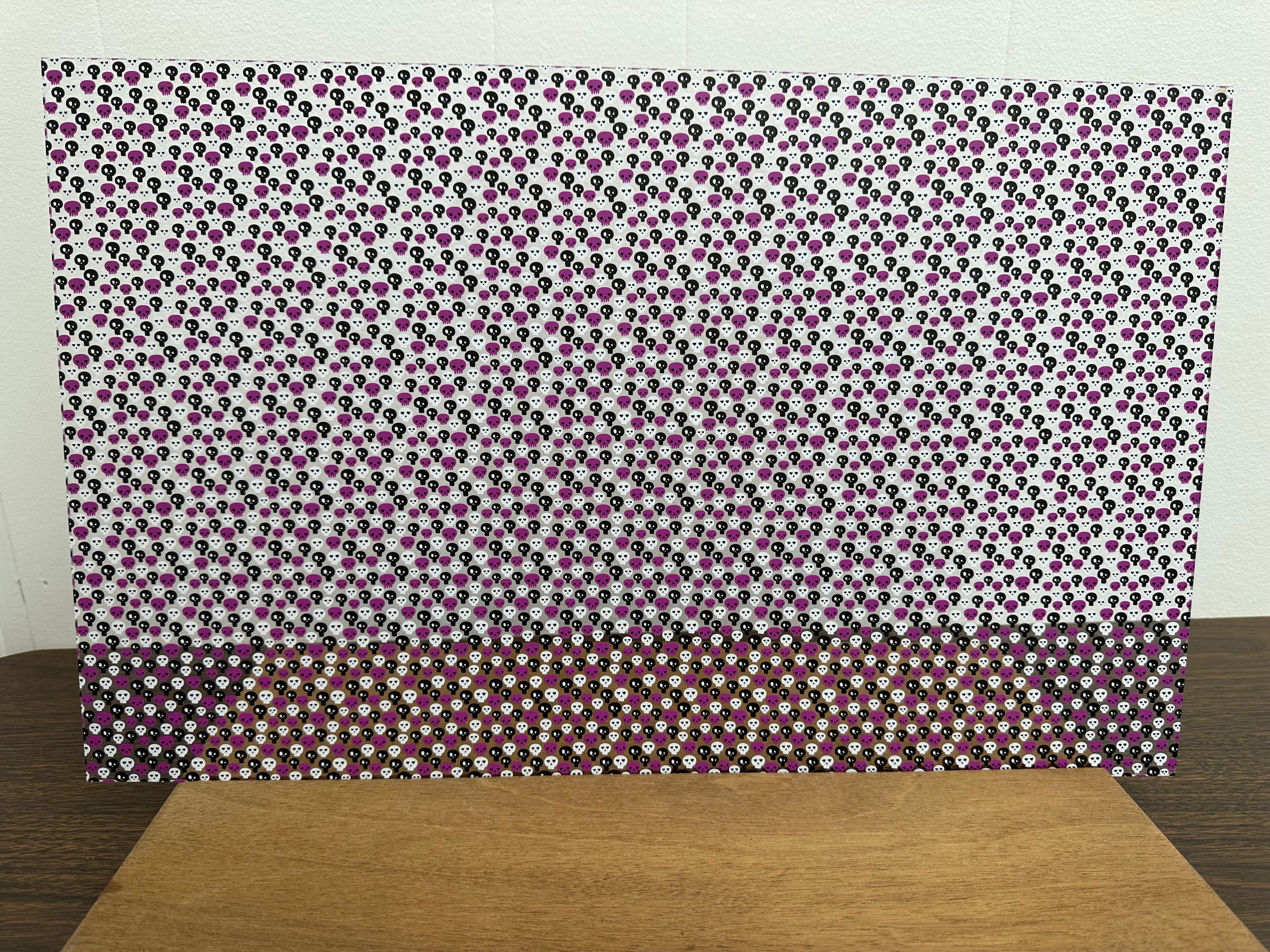 PatternPly® Scattered Purple, Black, and White Skulls product photo 3