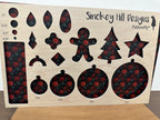 PatternPly® Full Coverage Red and Green Christmas Mums product photo 2