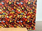 PatternPly® Full Coverage Abstract Candy Corn Stained Glass sheet showing the pattern
