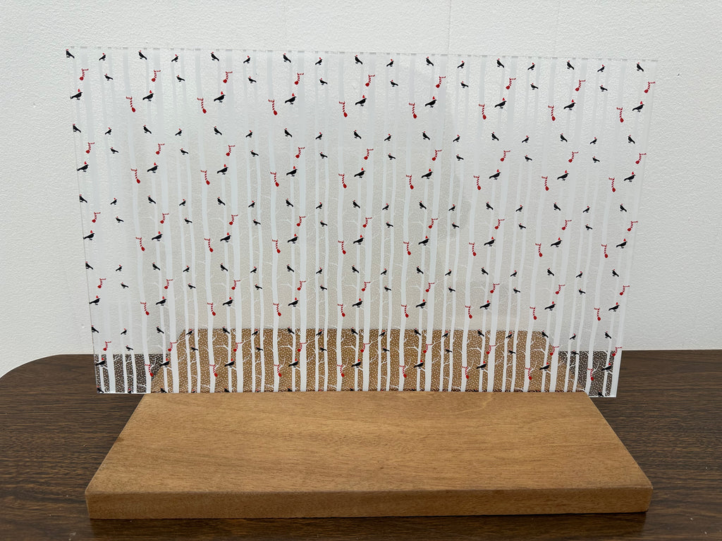 PatternPly® Scattered Snowy Trees and Birds product photo 3