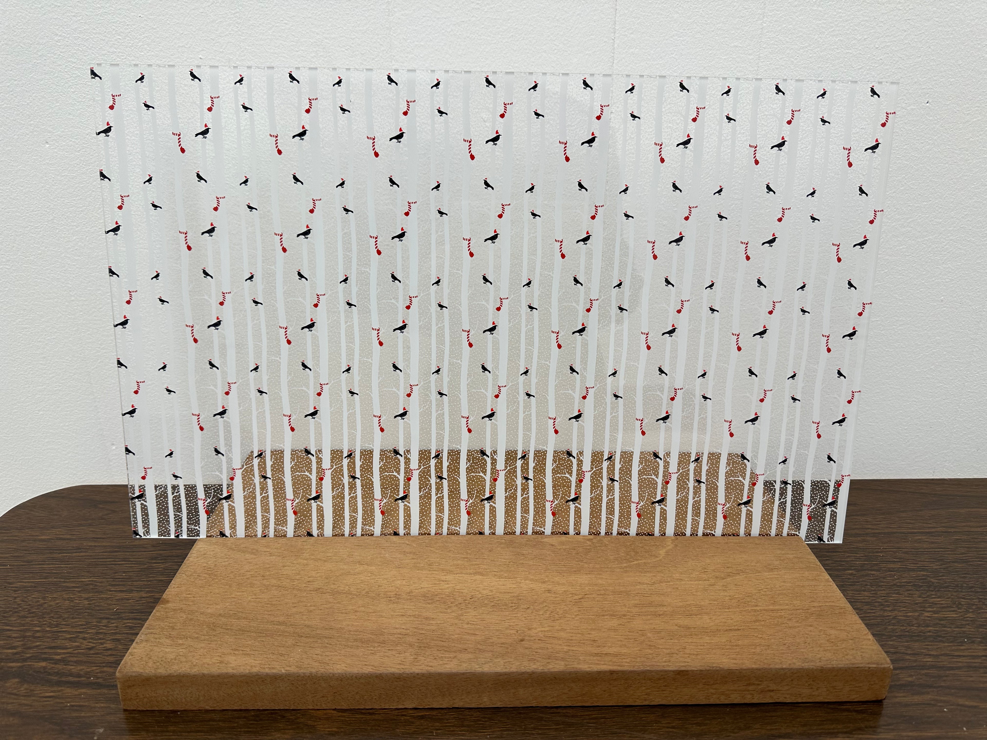 PatternPly® Scattered Snowy Trees and Birds product photo 3