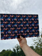PatternPly® Transparent Haunted House Cemetery sheet showing the pattern