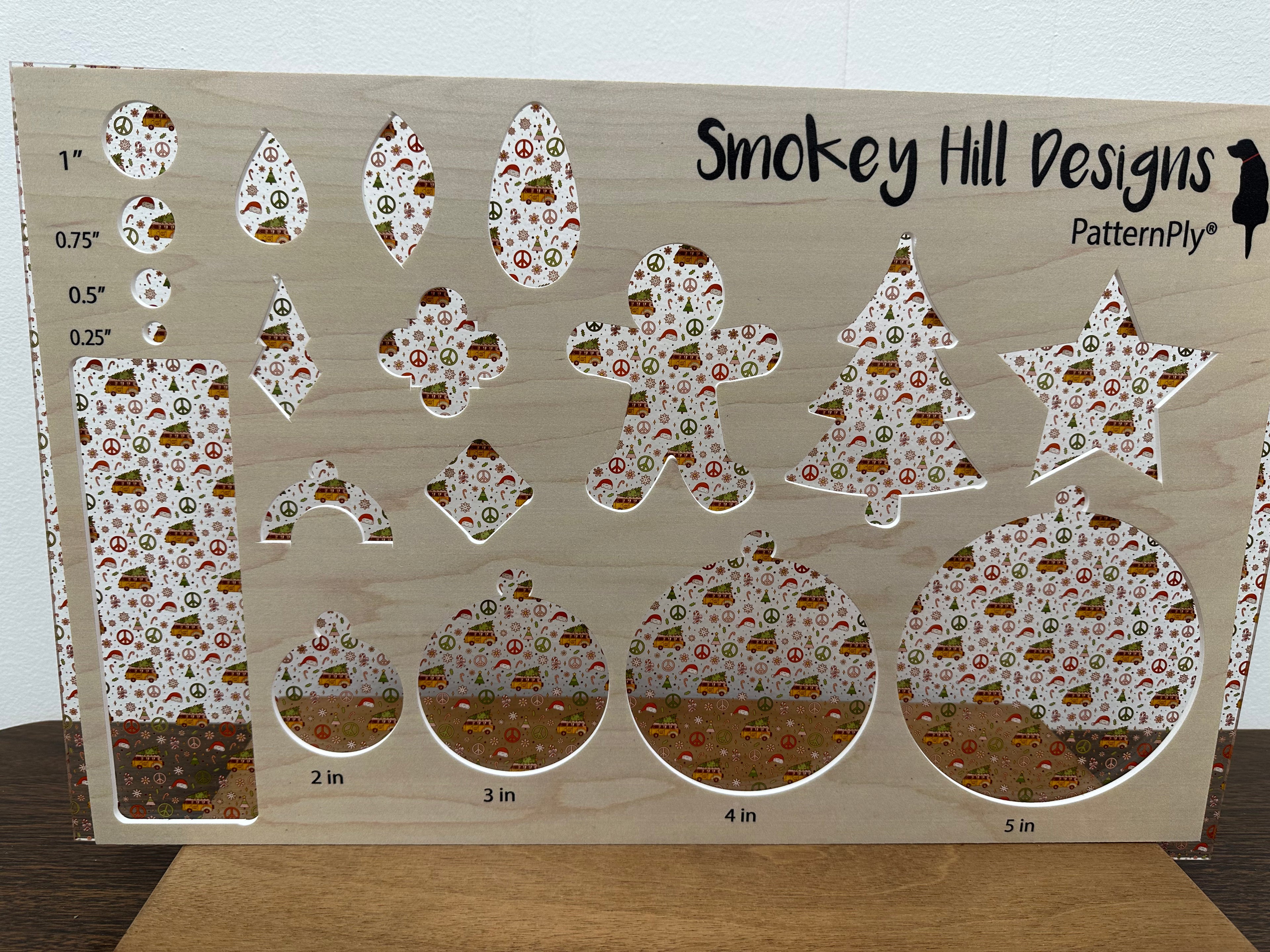 PatternPly® Scattered Hippie Christmas Buses product photo 2