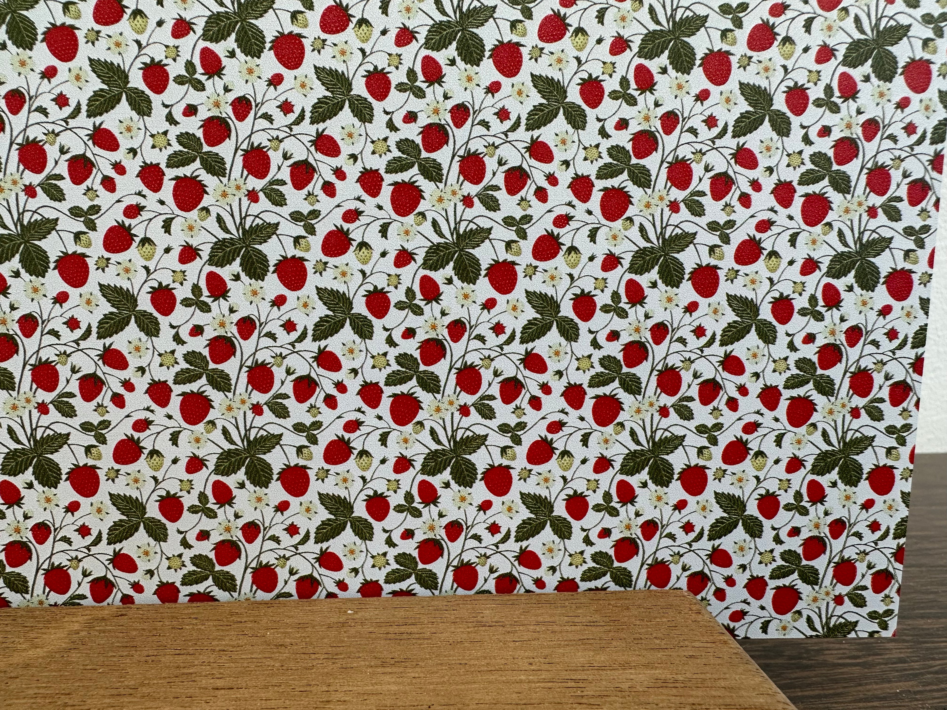 PatternPly® Full Coverage Nano Strawberry Plants sheet showing the pattern