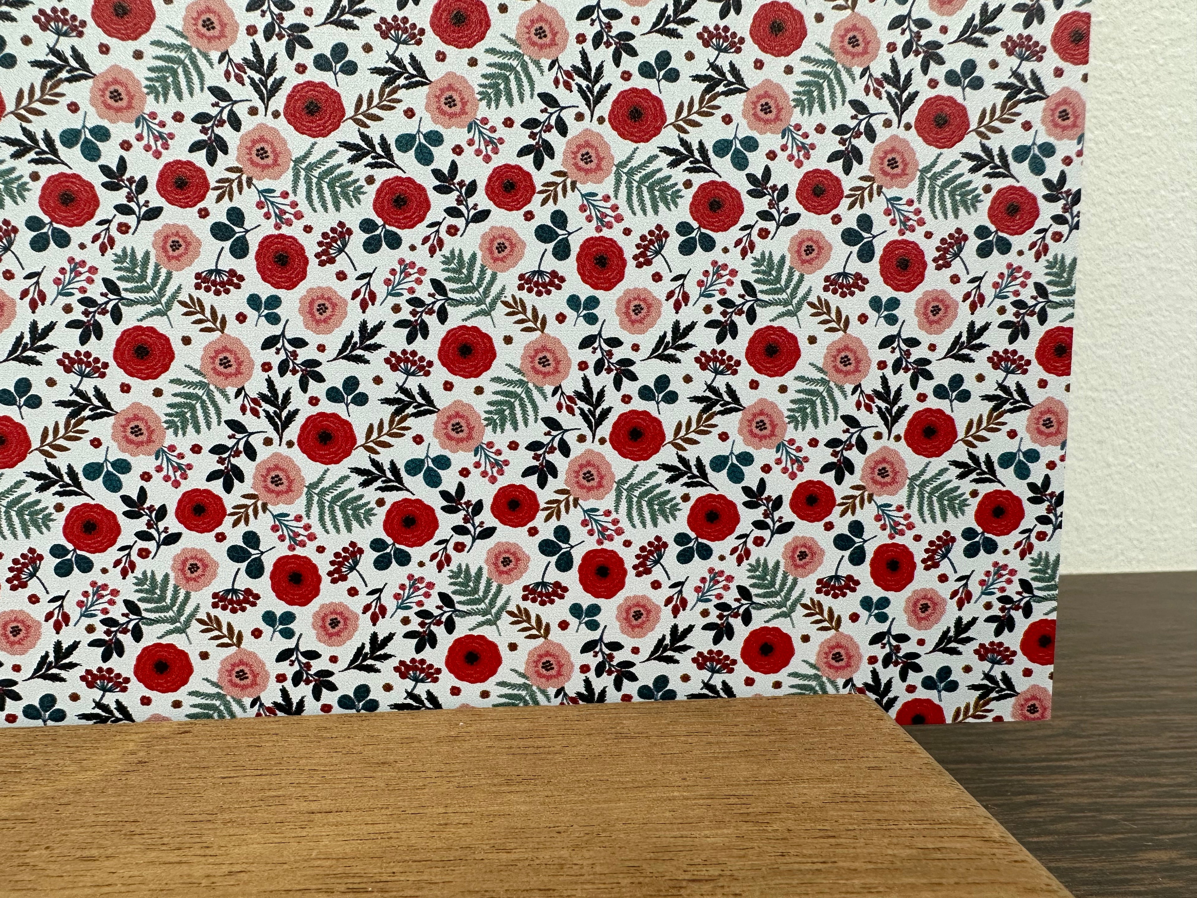 PatternPly® Full Coverage Micro Cartoon Christmas Floral sheet showing the pattern