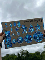 PatternPly® Transparent Blue Stained Glass Snowflakes product photo 2