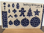 PatternPly® Full Coverage Navy and White Snowflake Swirls Large product photo 2