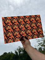 PatternPly® Transparent Halloween Stained Glass Floral sheet showing the pattern