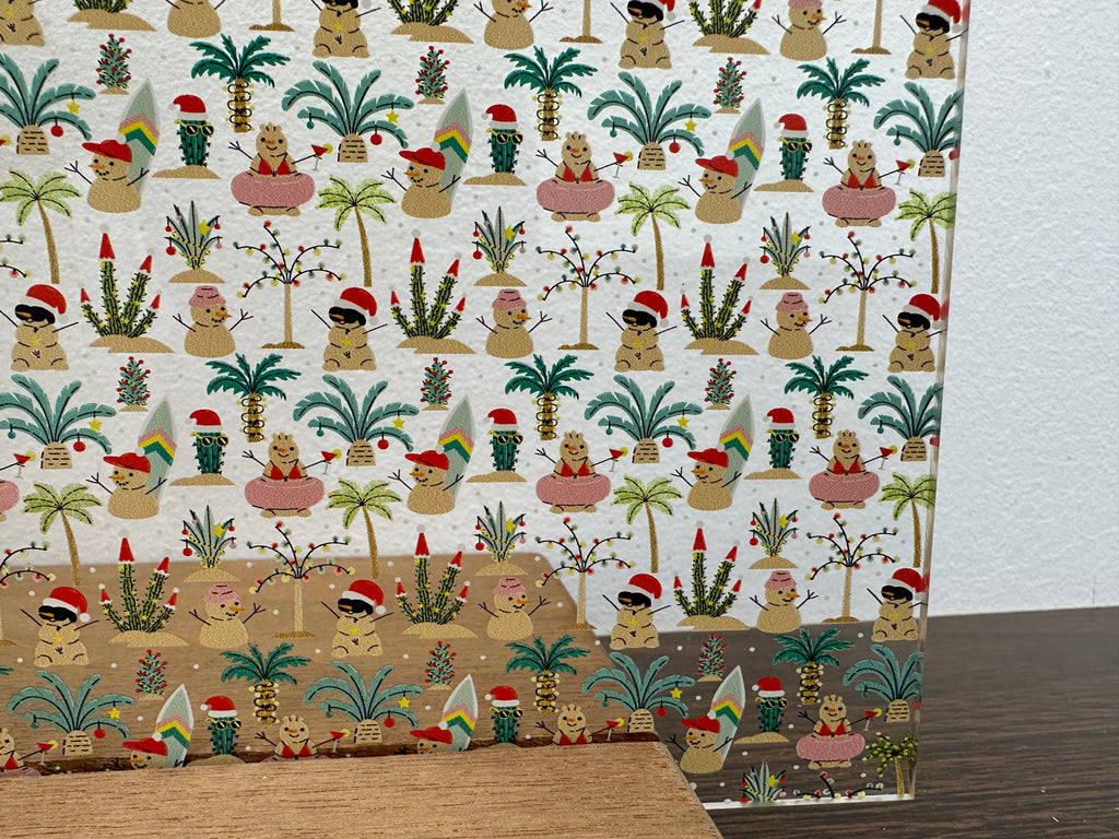 PatternPly® Scattered Beachy Snowmen sheet showing the pattern