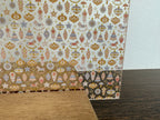 PatternPly® Scattered Pink, Blue, and White Ornaments sheet showing the pattern