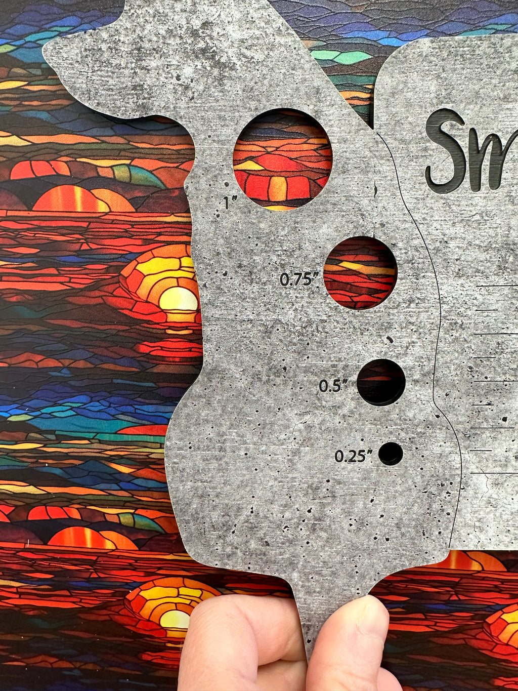 PatternPly® Full Coverage Stained Glass Sunset product photo 4