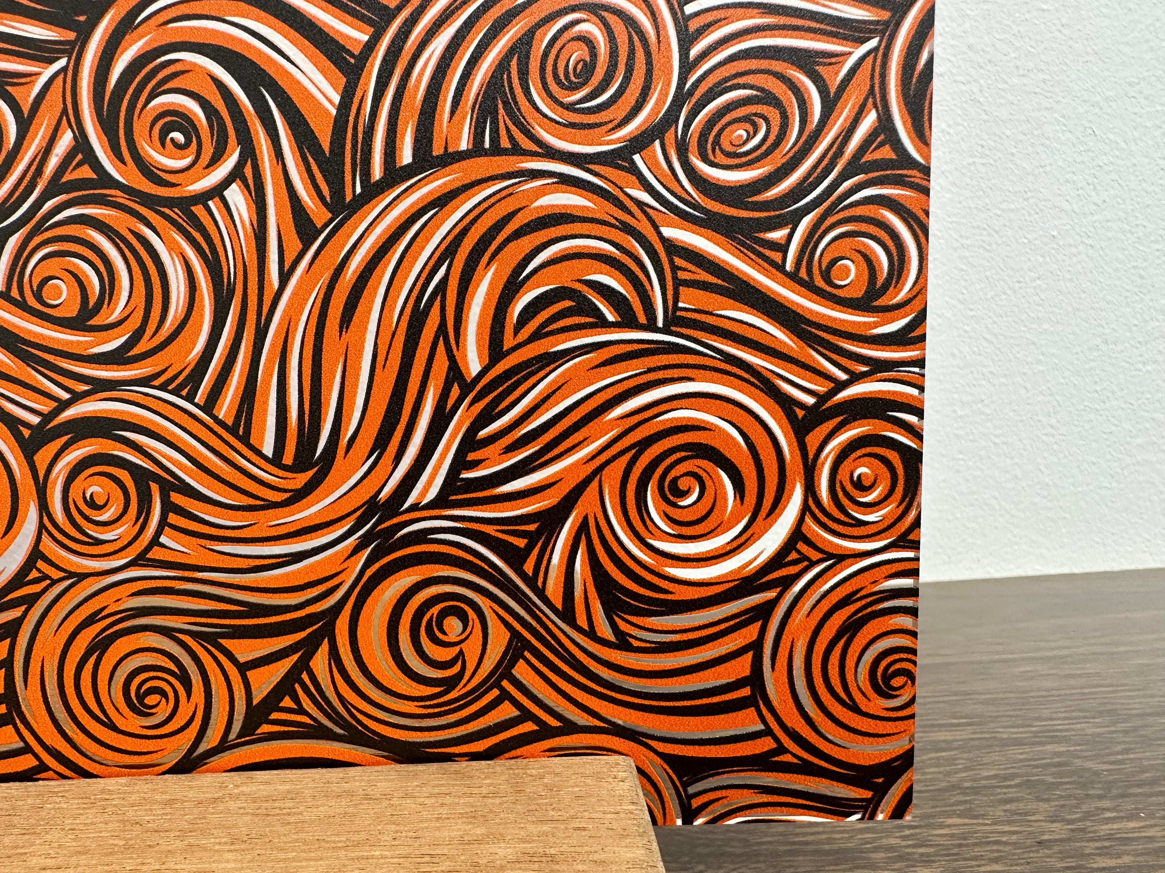 PatternPly® Scattered Halloween Swirls Large sheet showing the pattern