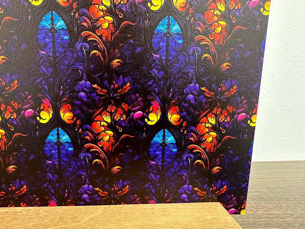PatternPly® Full Coverage Sunset Window sheet showing the pattern