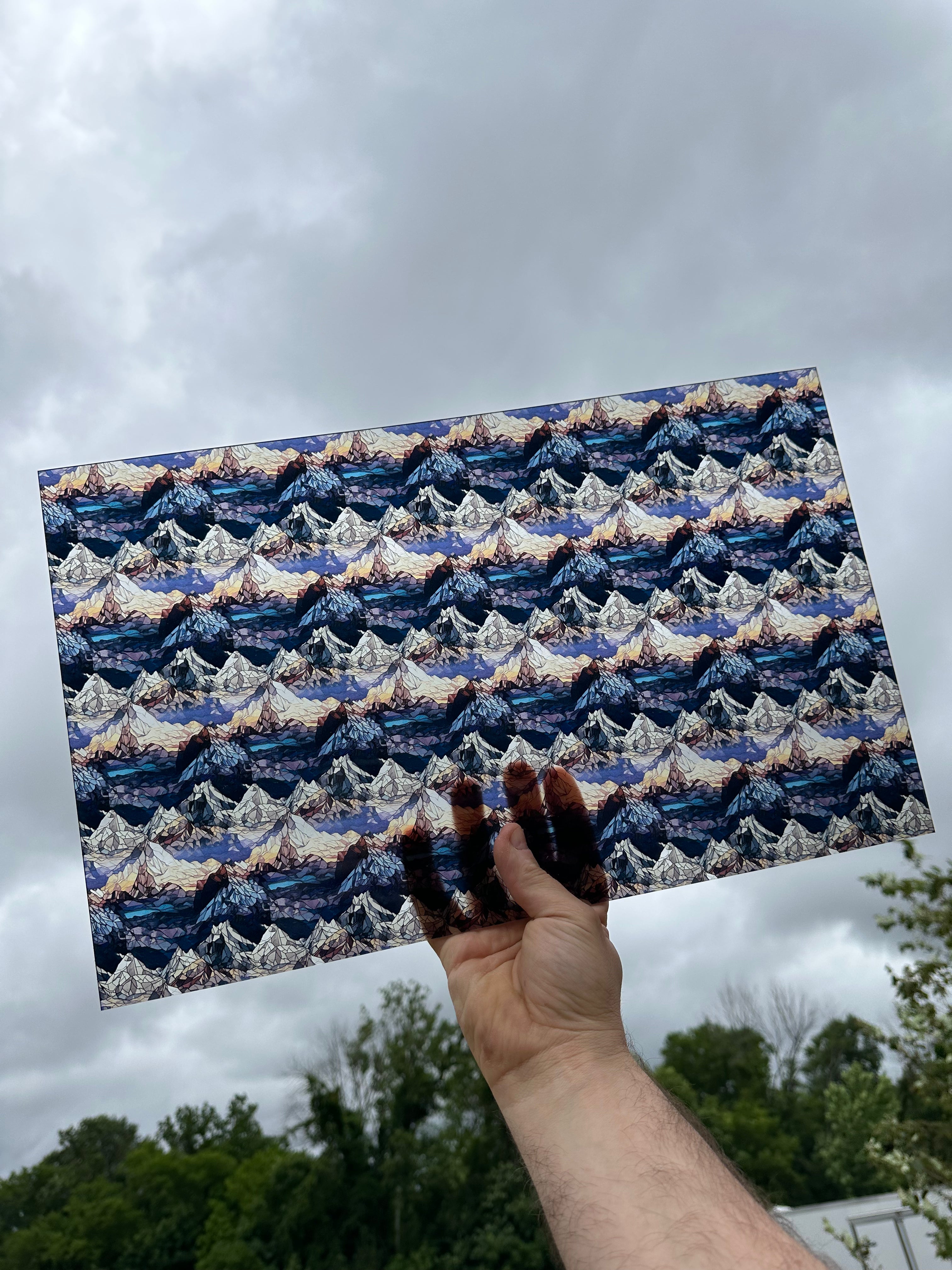 PatternPly® Transparent Rocky Mountains sheet showing the pattern
