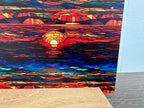 PatternPly® Full Coverage Stained Glass Sunset sheet showing the pattern