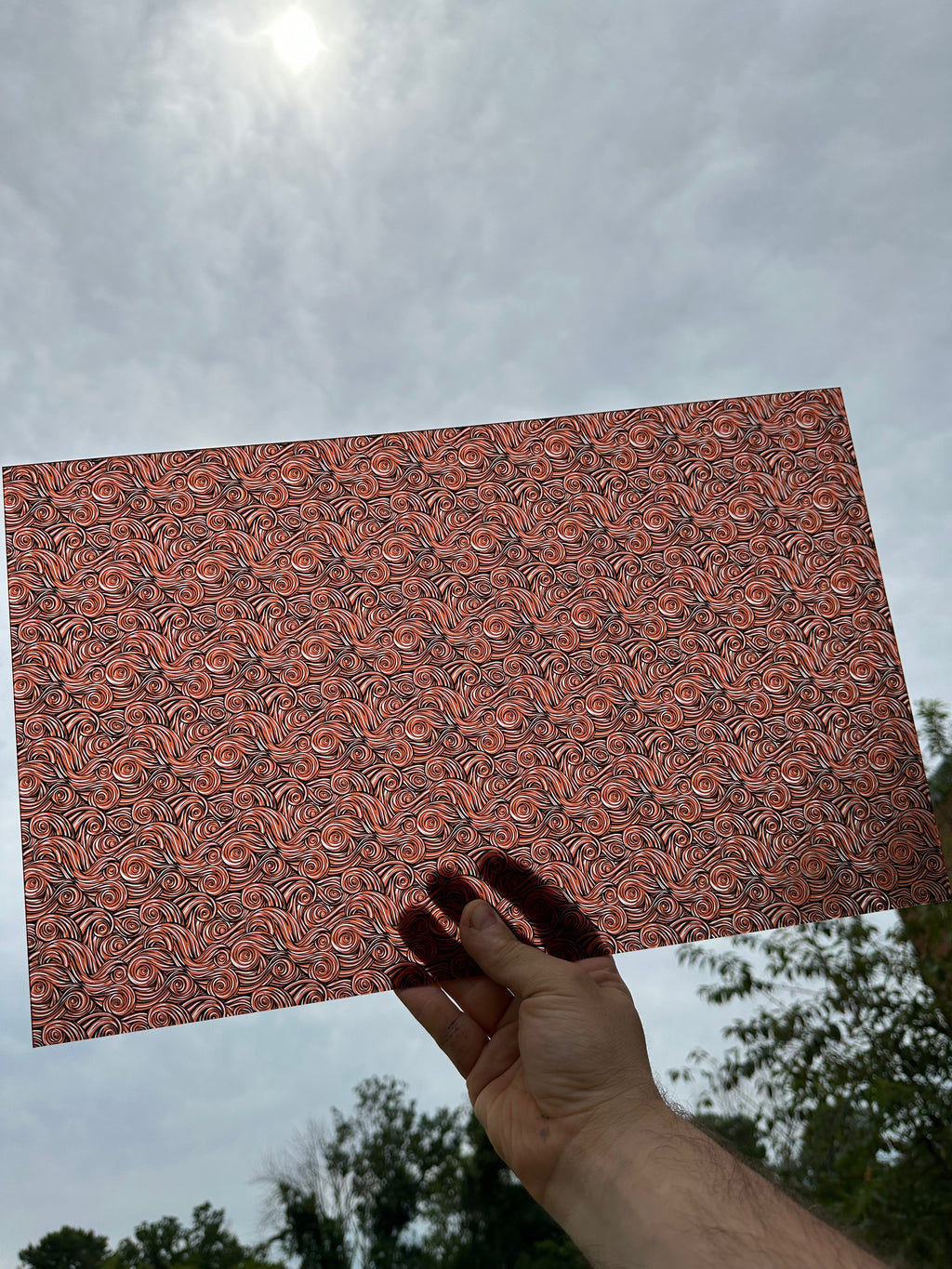 PatternPly® Transparent Micro Halloween Swirls sheet showing the pattern