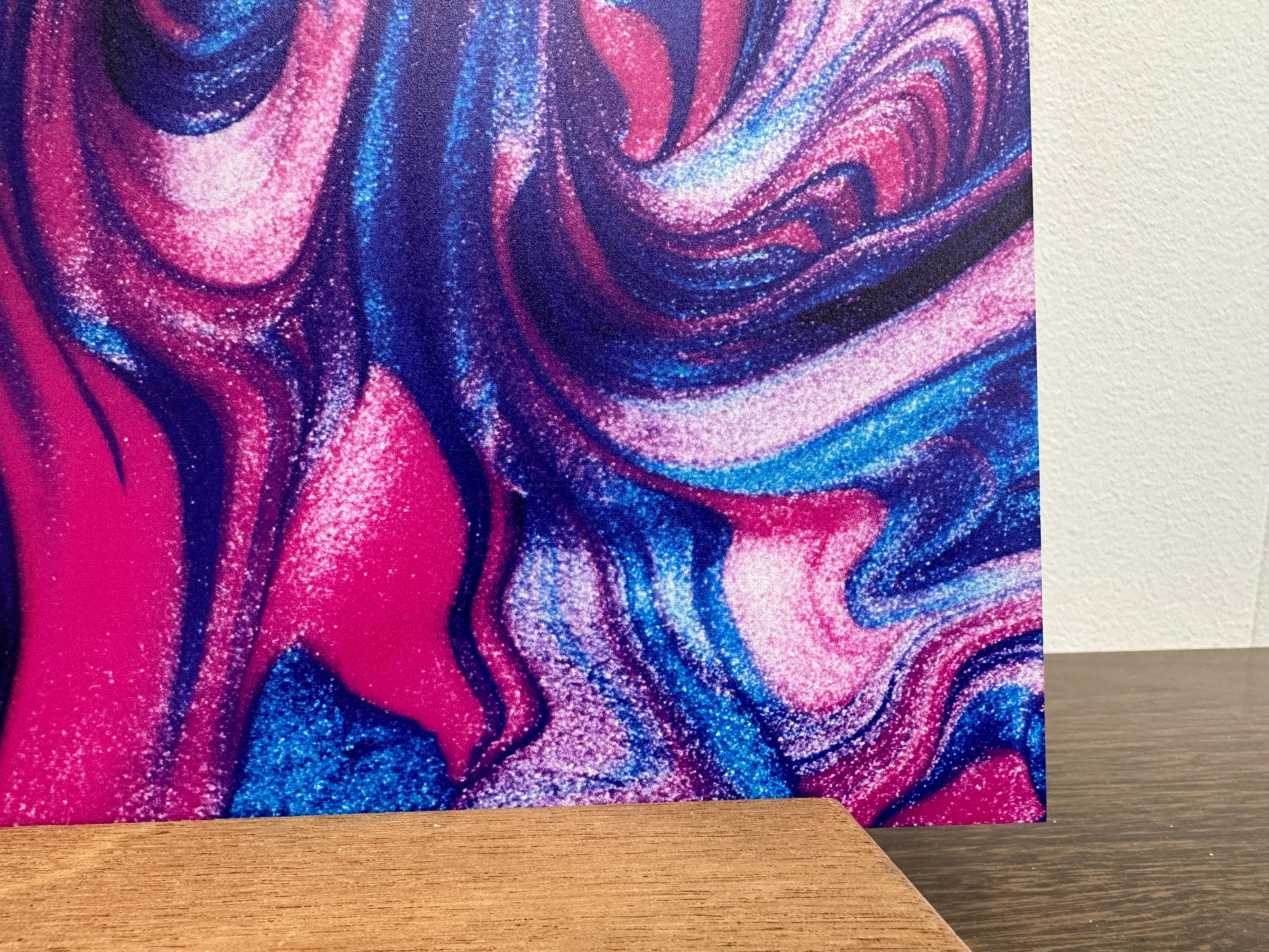 PatternPly® Full Coverage Bubblegum Swirl sheet showing the pattern
