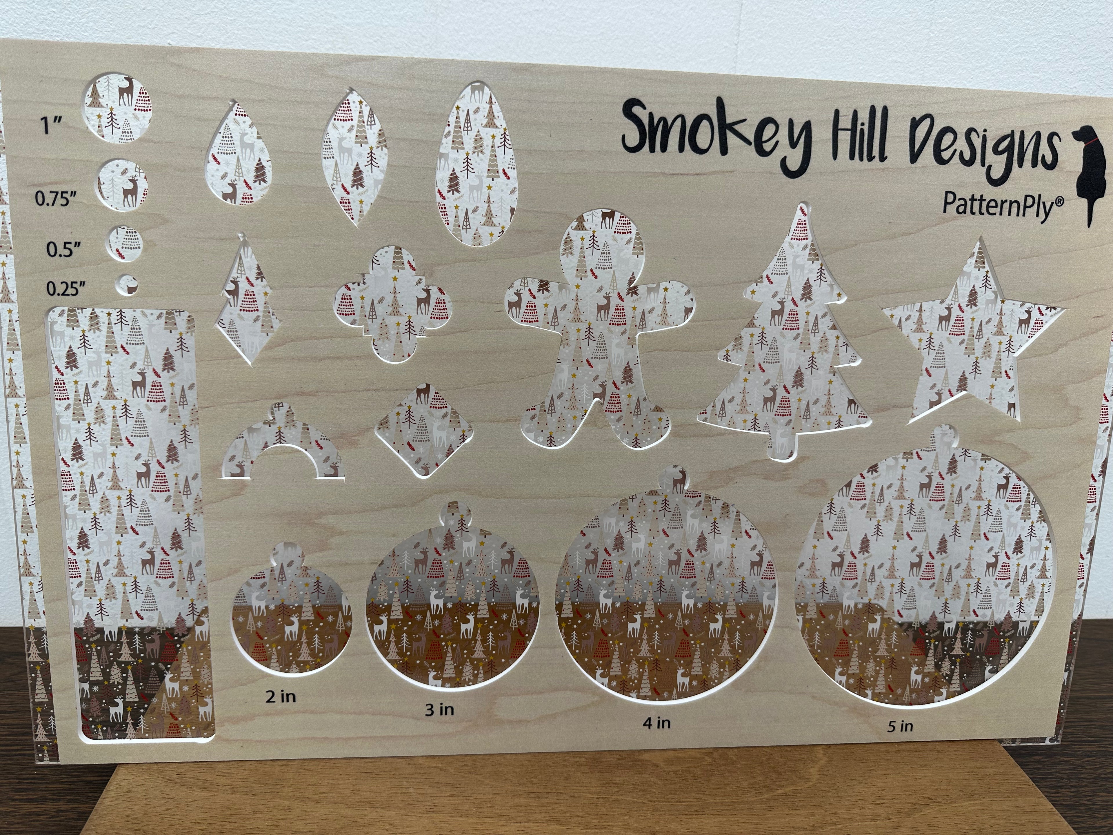 PatternPly® Scattered Neutral Trees and Reindeer product photo 2