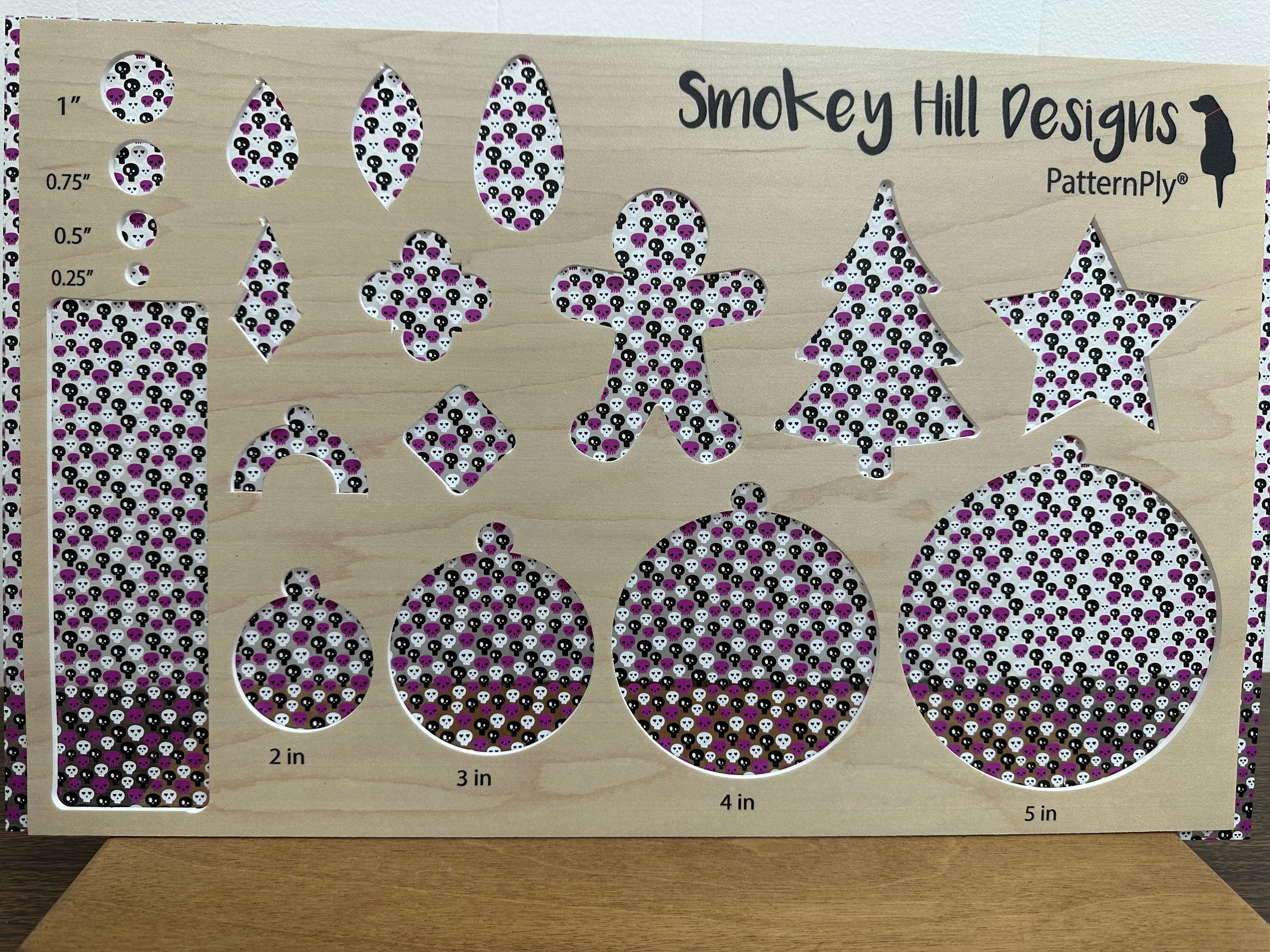 PatternPly® Scattered Purple, Black, and White Skulls product photo 2