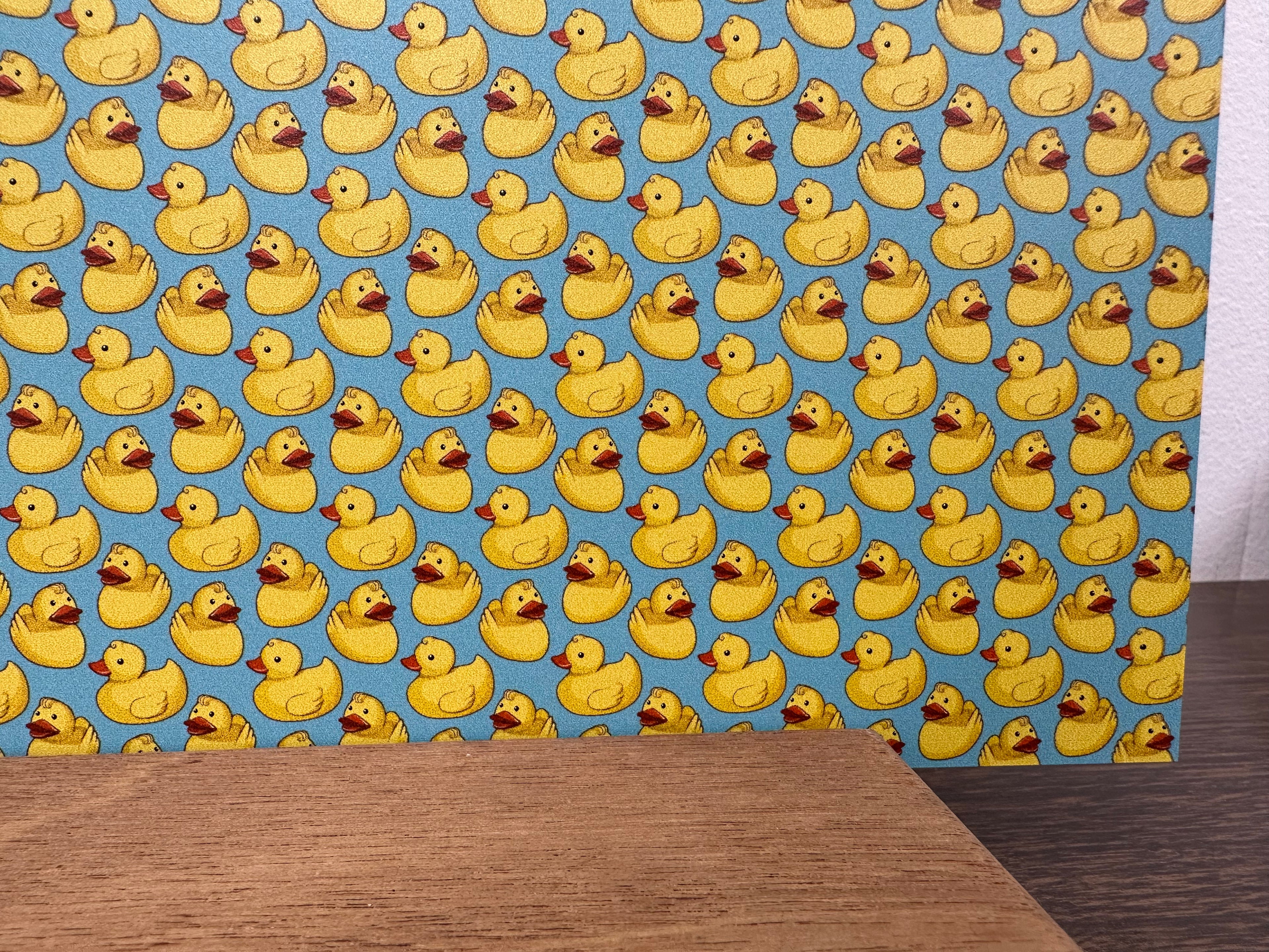 PatternPly® Full Coverage Floating Rubber Ducks sheet showing the pattern