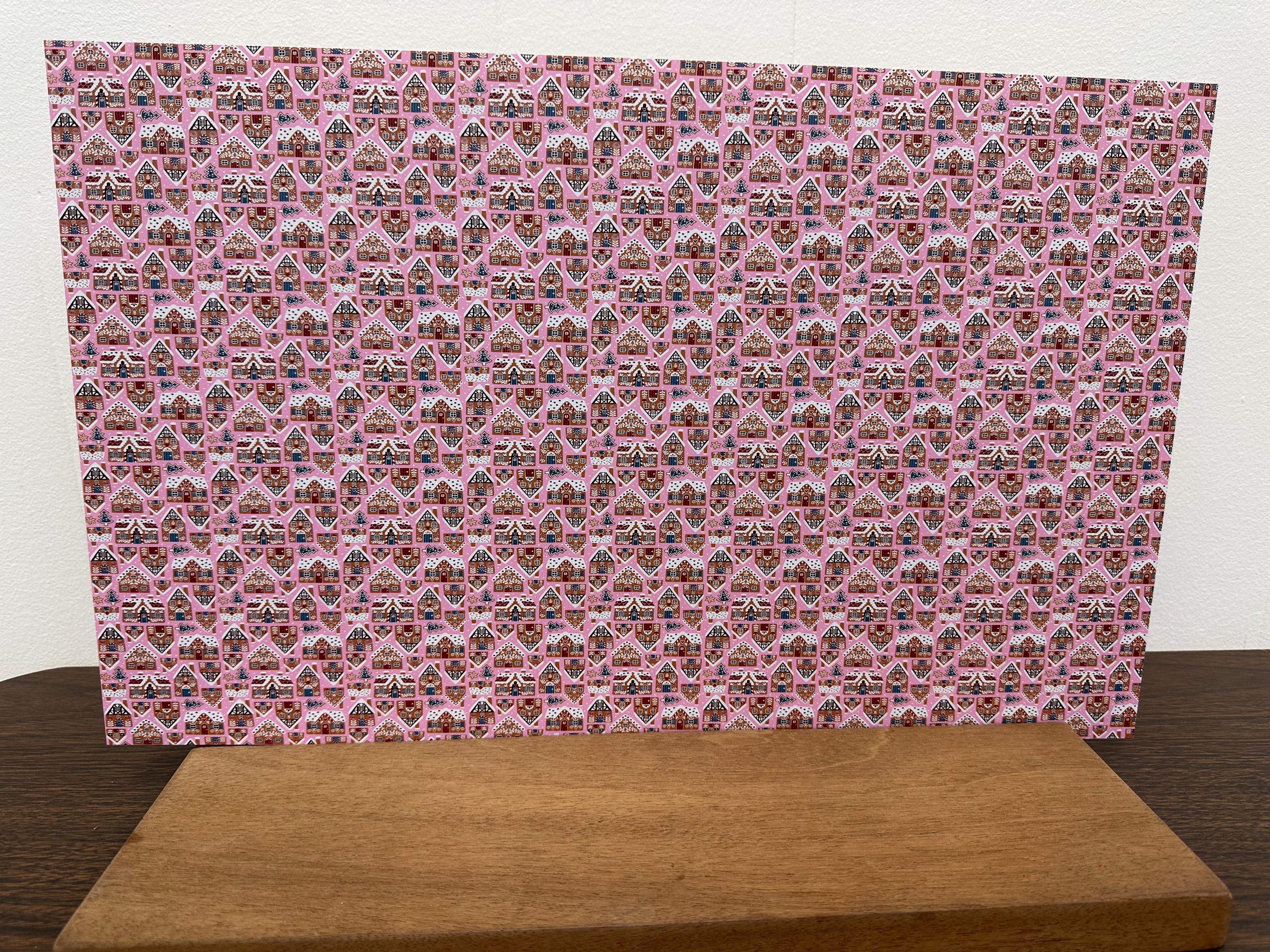 PatternPly® Full Coverage Pink Mini Gingerbread Houses product photo 3