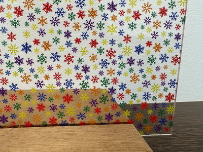 PatternPly® Scattered Micro Rainbow Snowflakes