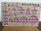 PatternPly® Full Coverage Bats Skulls and Jack o Lanterns on Pink Background product photo 2