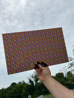 PatternPly® Transparent Colorful Spiders sheet showing the pattern