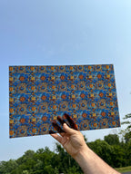 PatternPly® Transparent Celestial Suns Stained Glass sheet showing the pattern
