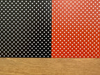 PatternPly® Full Coverage Halloween Polka Dot Duo sheet showing the pattern