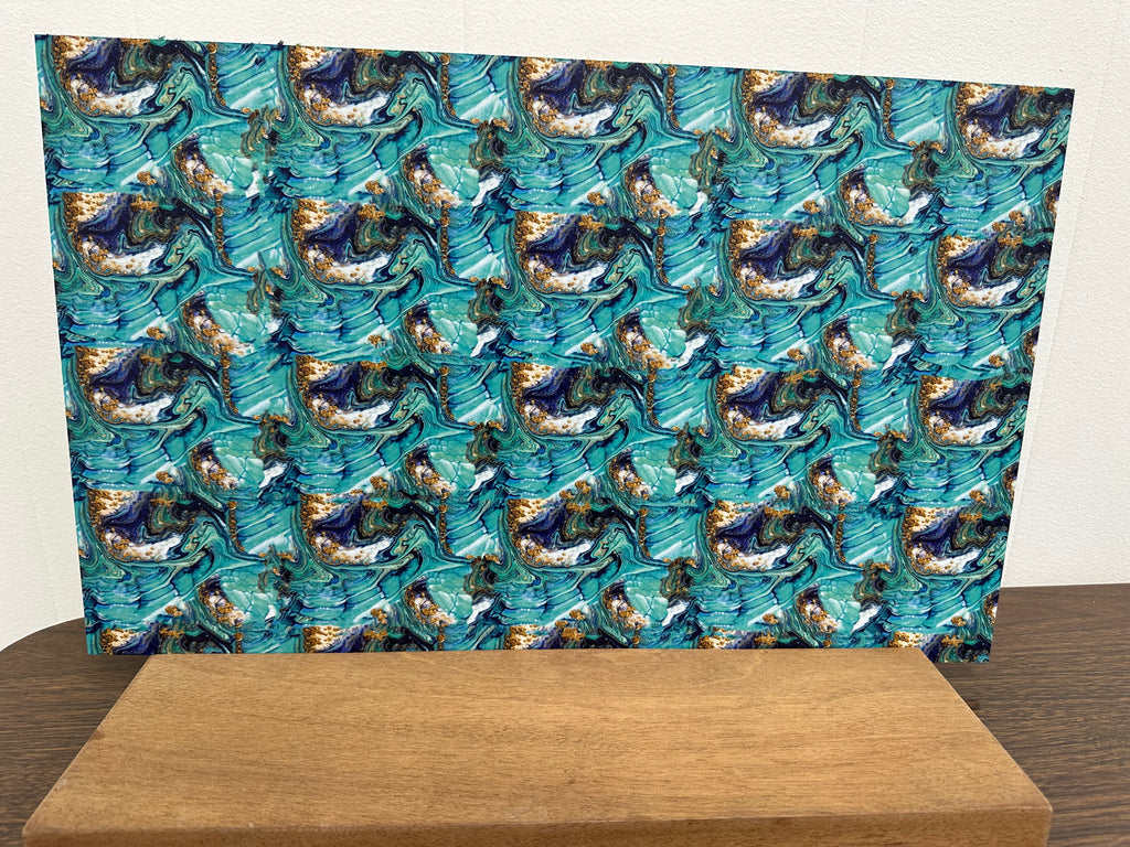 PatternPly® Full Coverage Teal and Gold Glitter* Swirl product photo 3