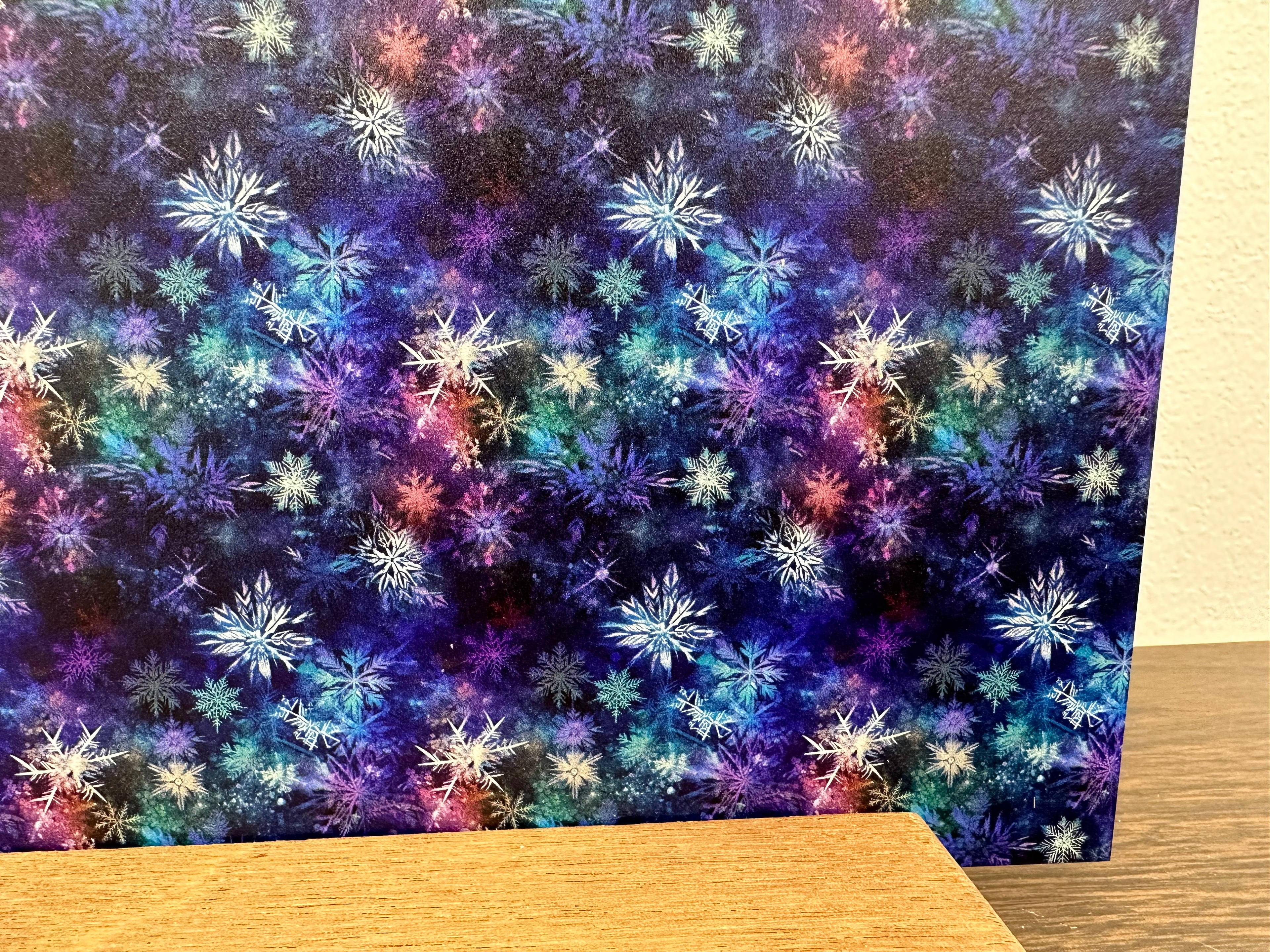 PatternPly® Full Coverage Micro Galaxy Snowflakes sheet showing the pattern