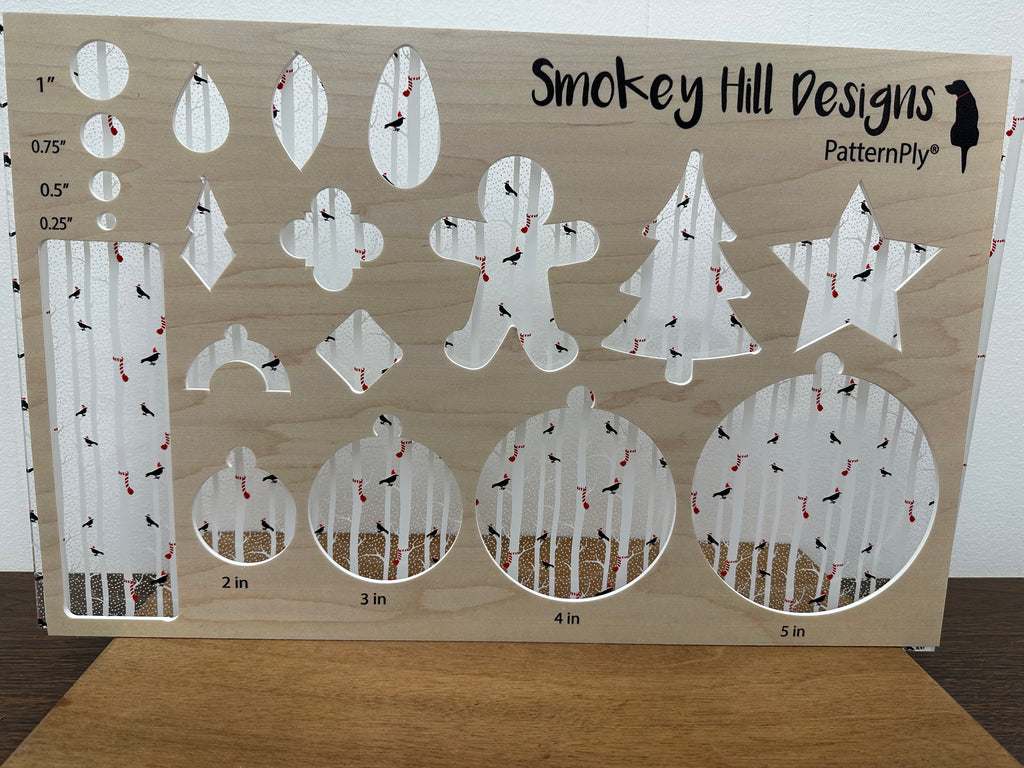PatternPly® Scattered Snowy Trees and Birds product photo 2