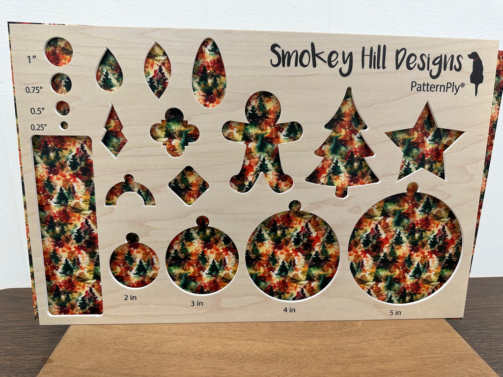 PatternPly® Full Coverage Fall Watercolor Christmas Trees Large product photo 2