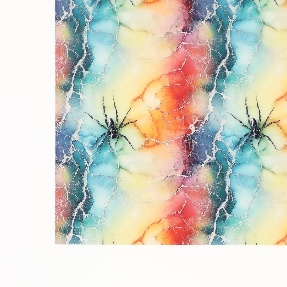 PatternPly® Full Coverage Marble Spiders sheet showing the pattern