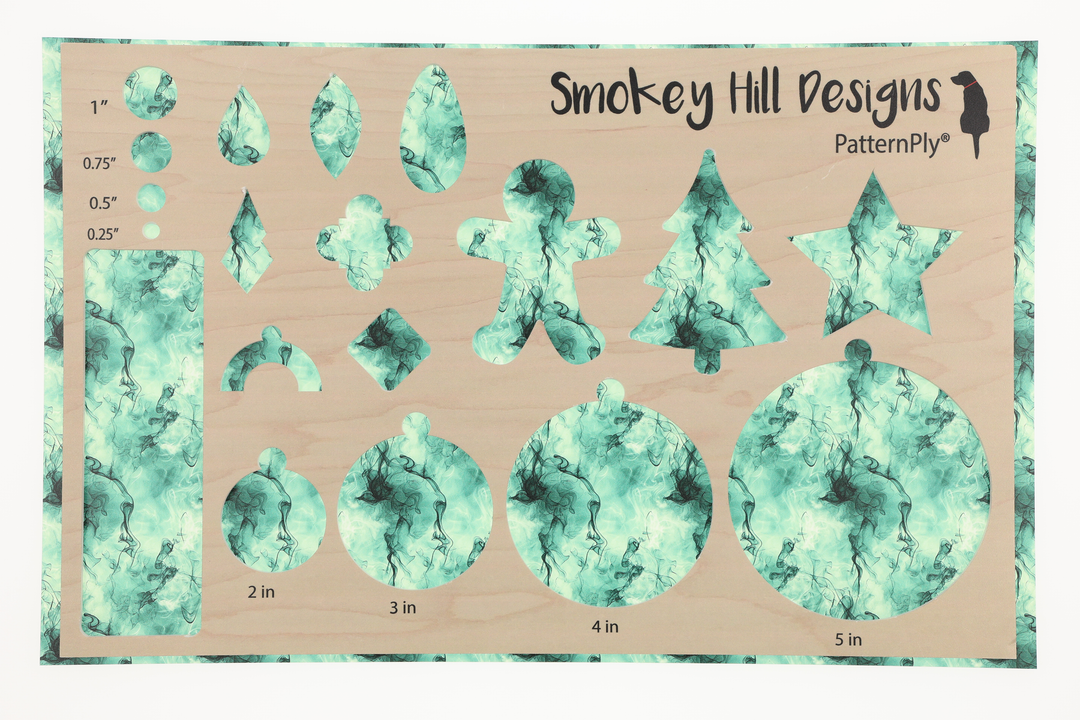 PatternPly® Transparent Wintergreen and Black Marbling