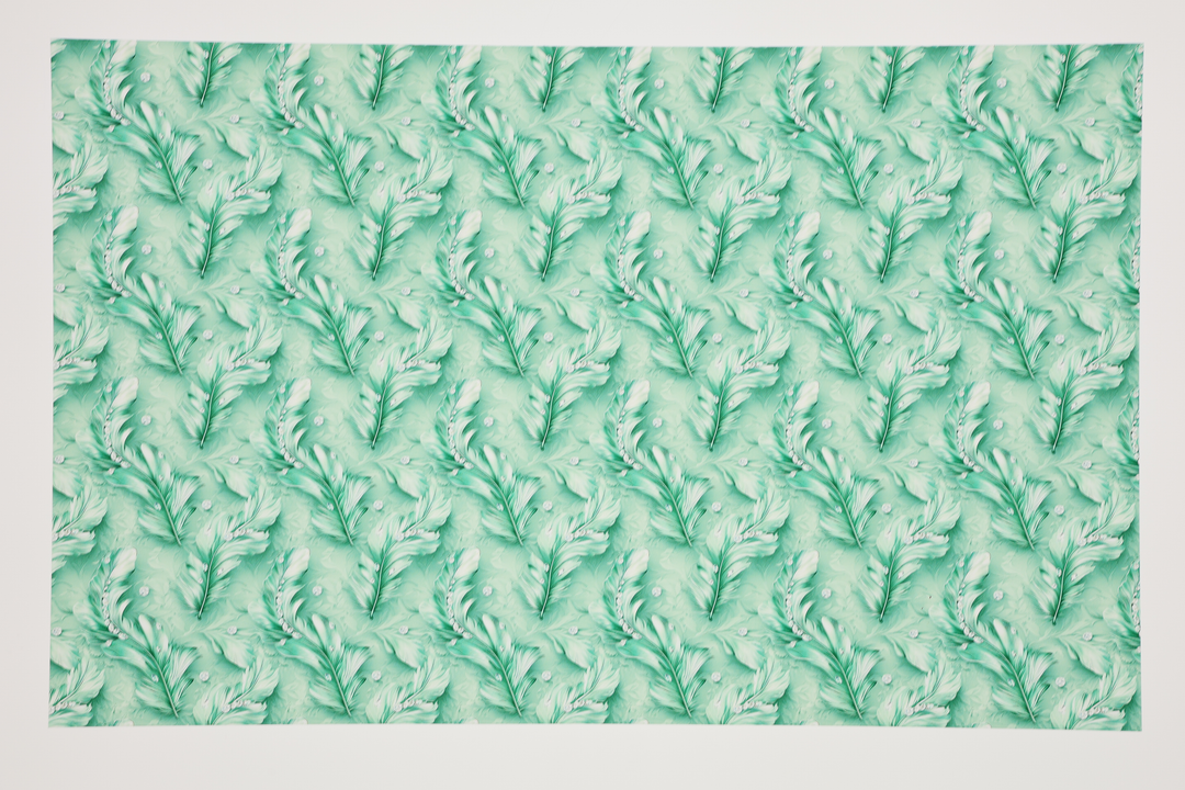 PatternPly® Transparent Feathers and Bling Mint