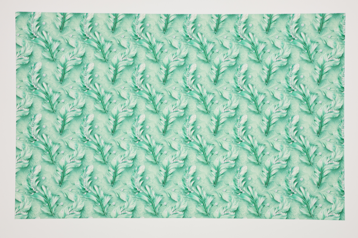 PatternPly® Transparent Feathers and Bling Mint product photo 2