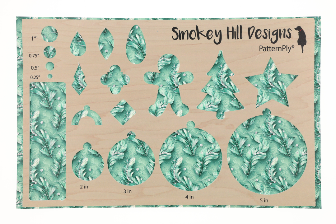 PatternPly® Full Coverage Feathers and Bling Mint