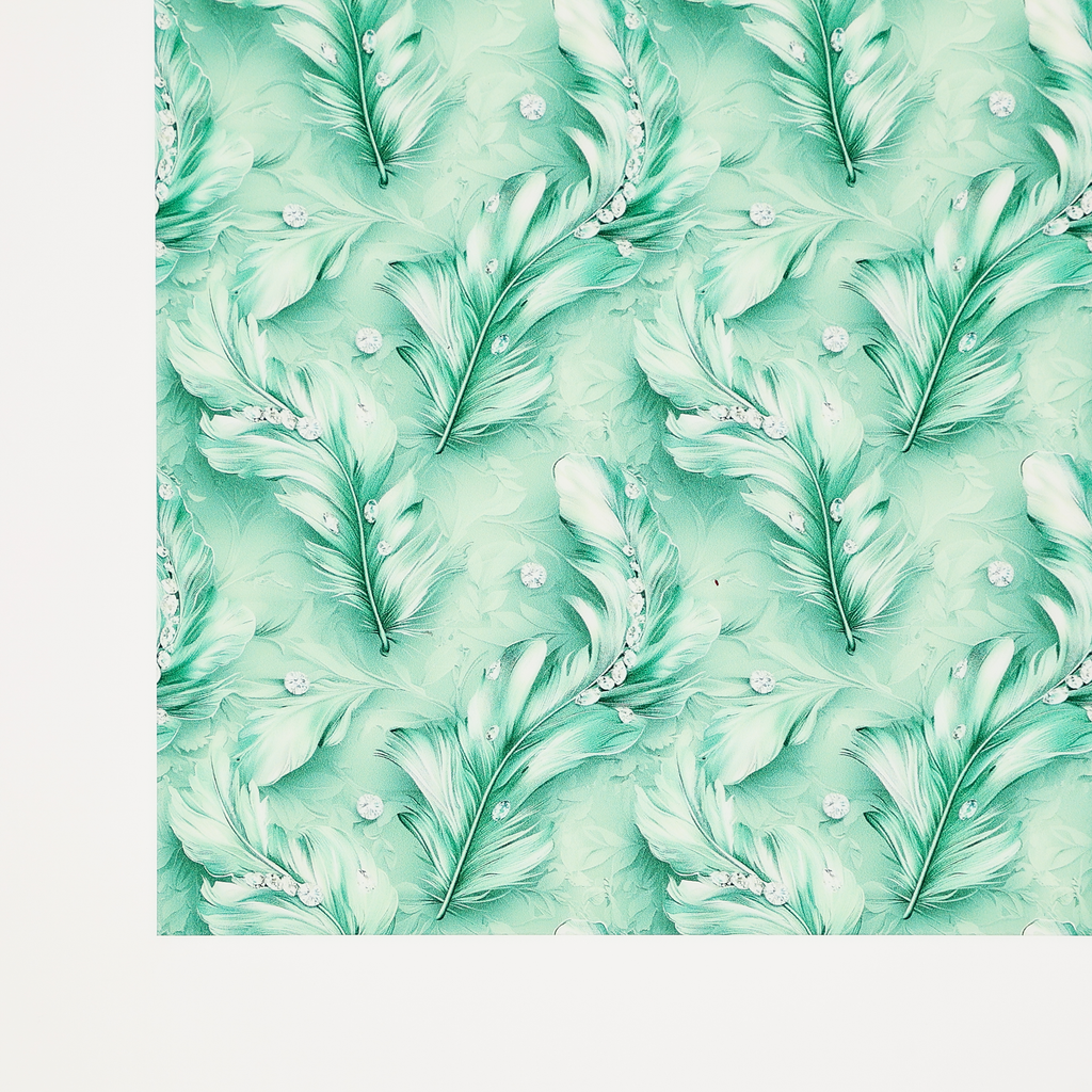 PatternPly® Transparent Feathers and Bling Mint product photo 4
