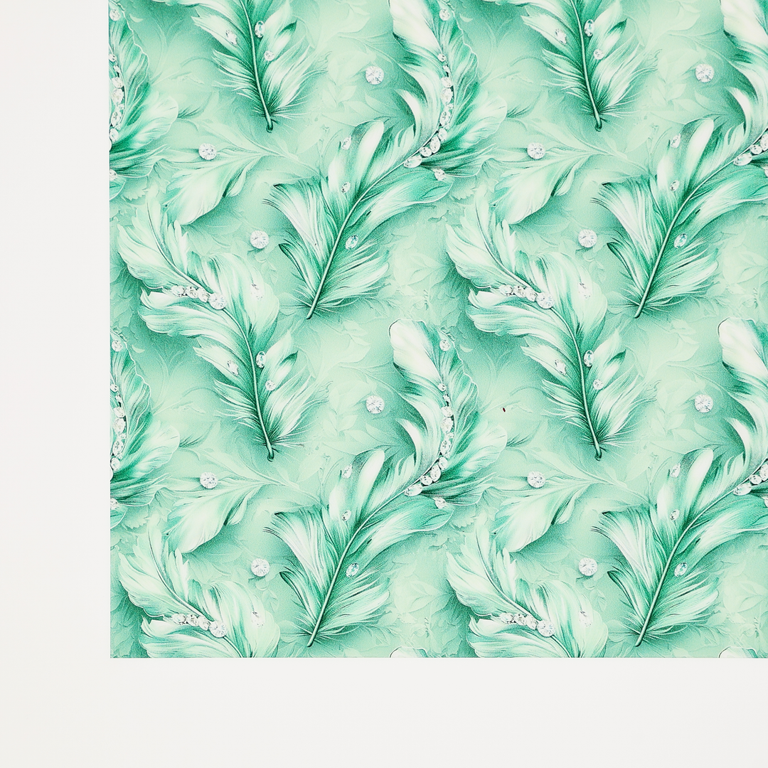 PatternPly® Transparent Feathers and Bling Mint