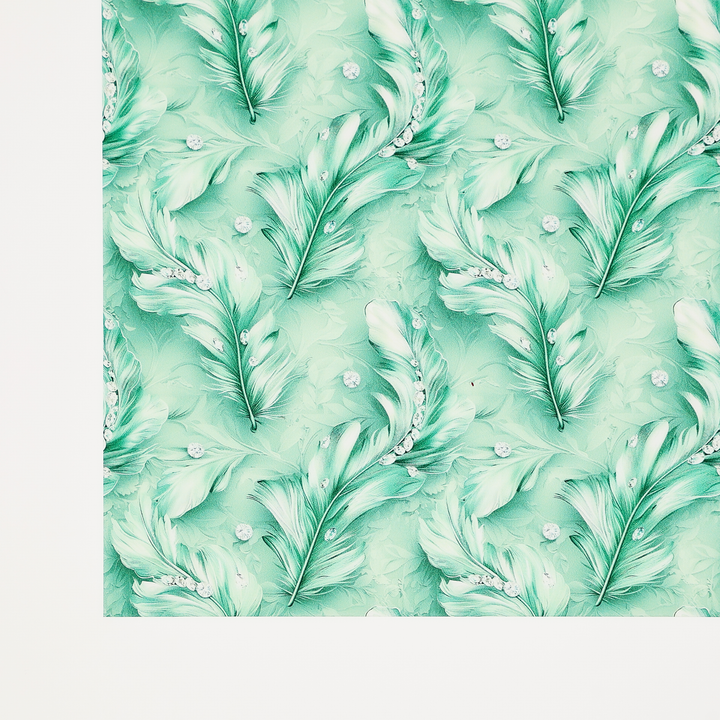PatternPly® Transparent Feathers and Bling Mint