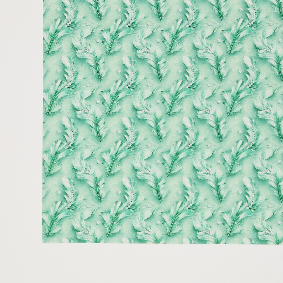 PatternPly® Transparent Feathers and Bling Mint Mini product photo 4