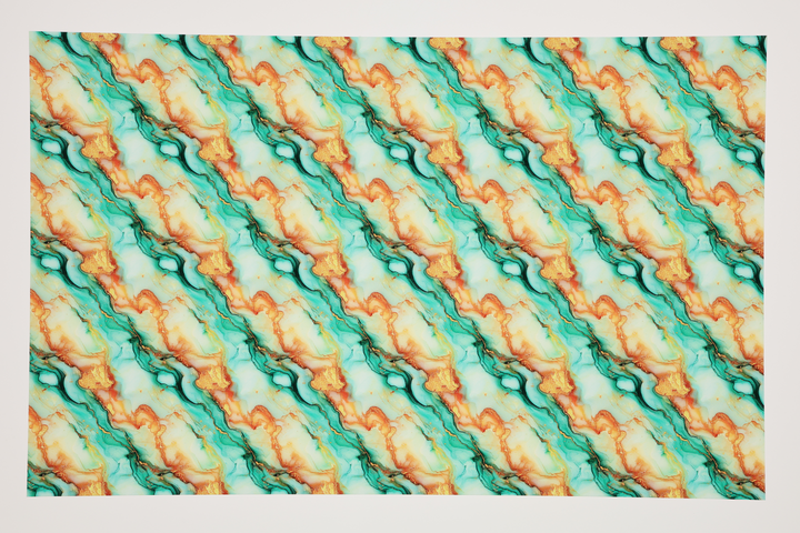 PatternPly® Transparent Orange and Mint Glitter Swirl
