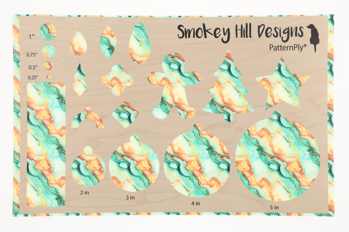 PatternPly® Transparent Orange and Mint Glitter Swirl