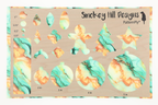 PatternPly® Transparent Orange and Mint Glitter Swirl LARGE product photo 3
