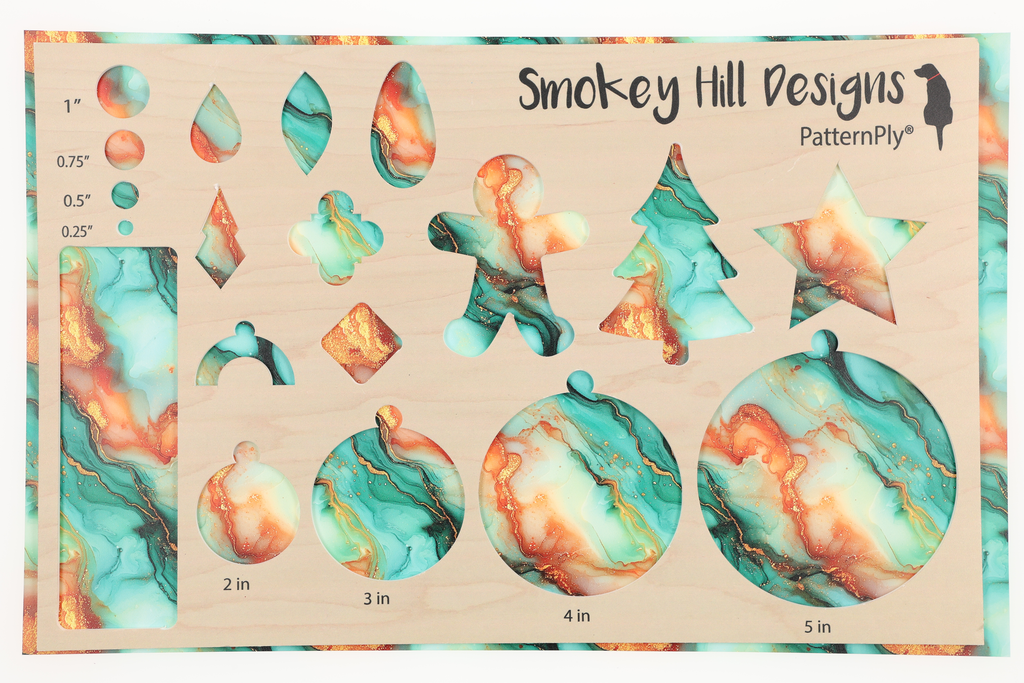 PatternPly® Full Coverage Orange and Mint Glitter Swirl LARGE product photo 3