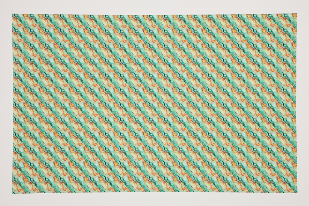 PatternPly® Transparent Orange and Mint Glitter Swirl Micro product photo 2