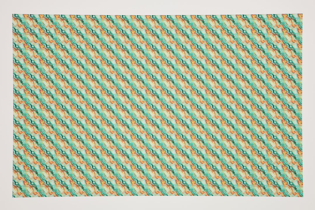 PatternPly® Transparent Orange and Mint Glitter Swirl Micro